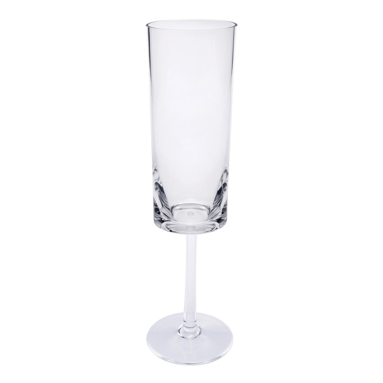 Edge Collections - 8.46" x 1.96" - Clear - Elegant Acrylic Stemmed Flute Set - 1 Piece